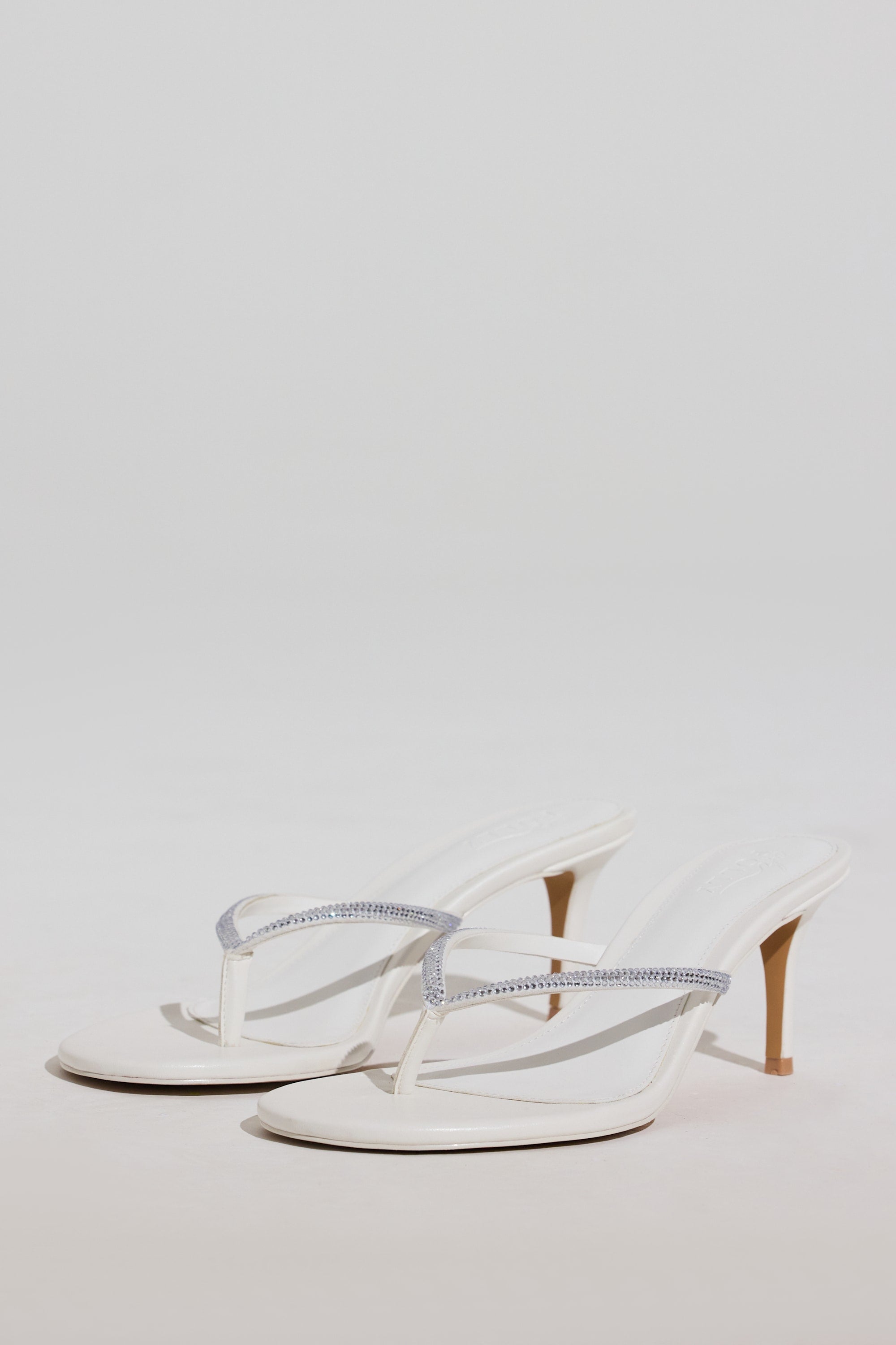 Heeled Sandal in White