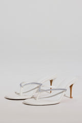 Heeled Sandal in White