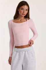 ButterCloud™ Layered Top in Blush