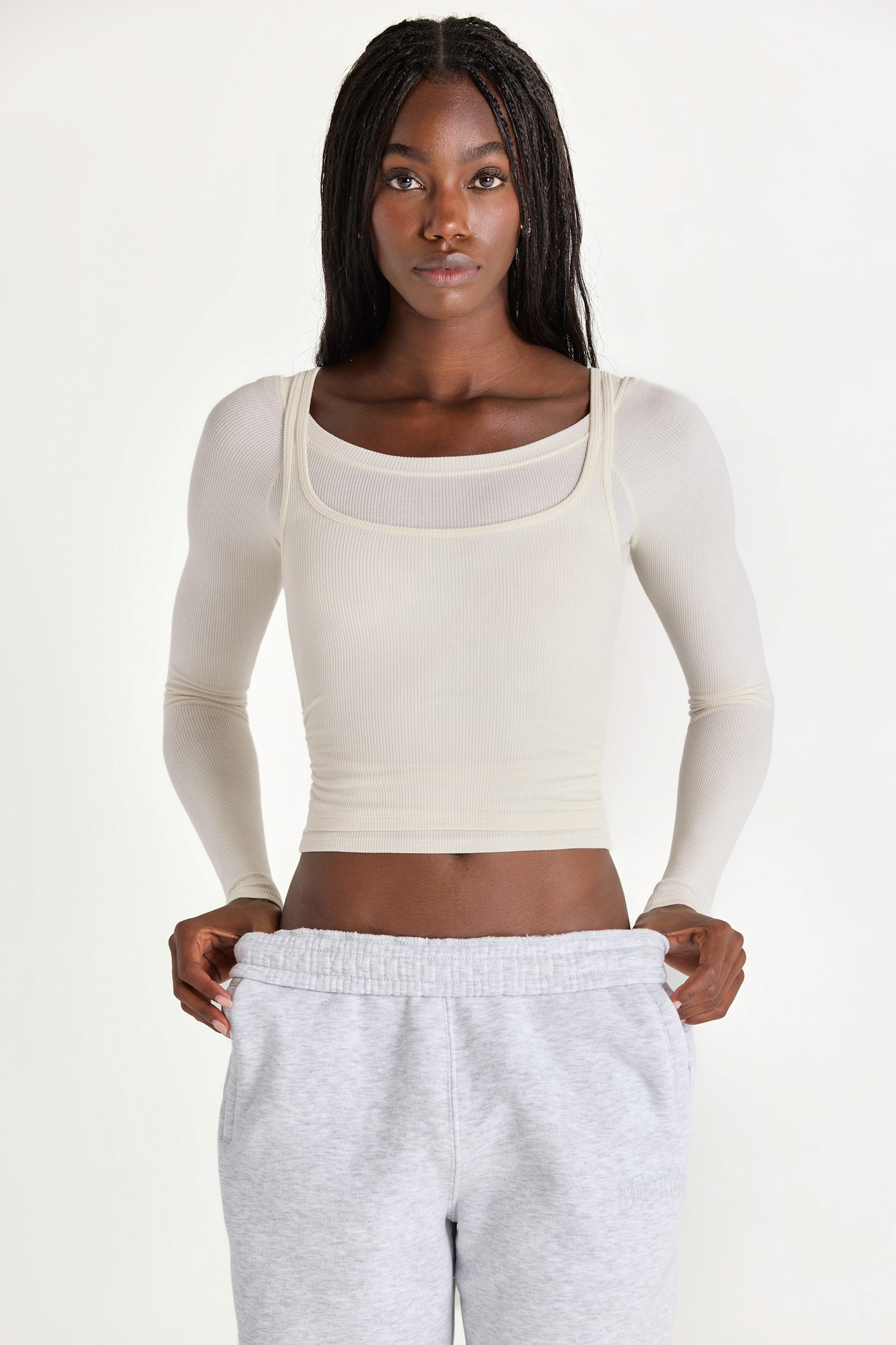 ButterCloud™ Layered Top in Coconut