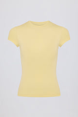 Cut-Out Longline T-Shirt in Lemon
