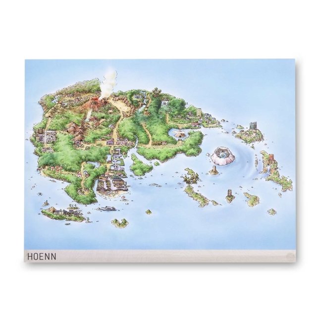 Hoenn Pokémon Region Maps Poster