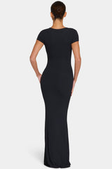 ButterCloud™ Cap Sleeve Maxi Dress in Black