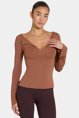 ButterCloud™ Long-Sleeve Top in Cocoa
