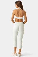 Soft Active Capri Leggings in Matcha Meadow