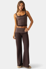 Soft Active Wide-Leg Trouser in Espresso
