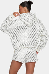 Sweat Shorts in Coconut Polka Dot