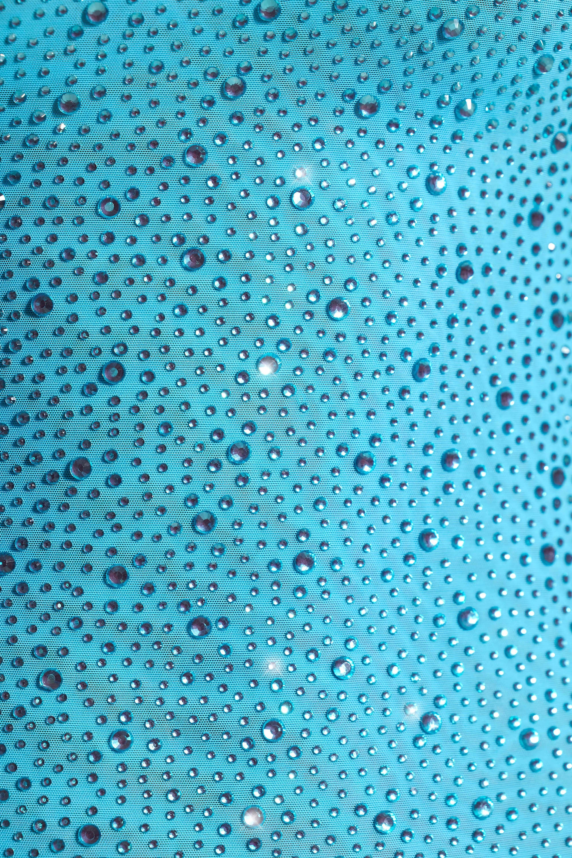 Embellished Bodycon Mini Dress in Ocean Blue