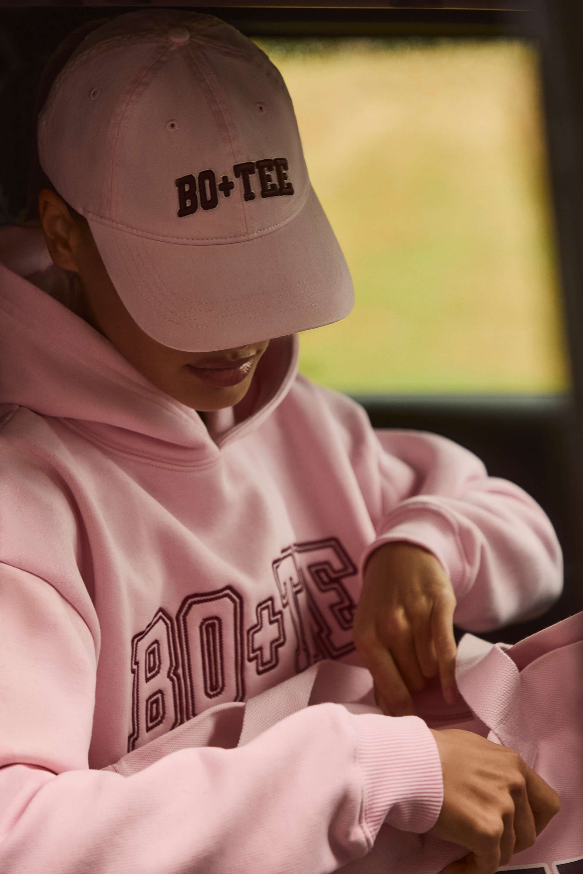 Baseball Cap in Powder Pink