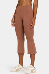 ButterCloud™ Flared Capri Leggings in Cocoa