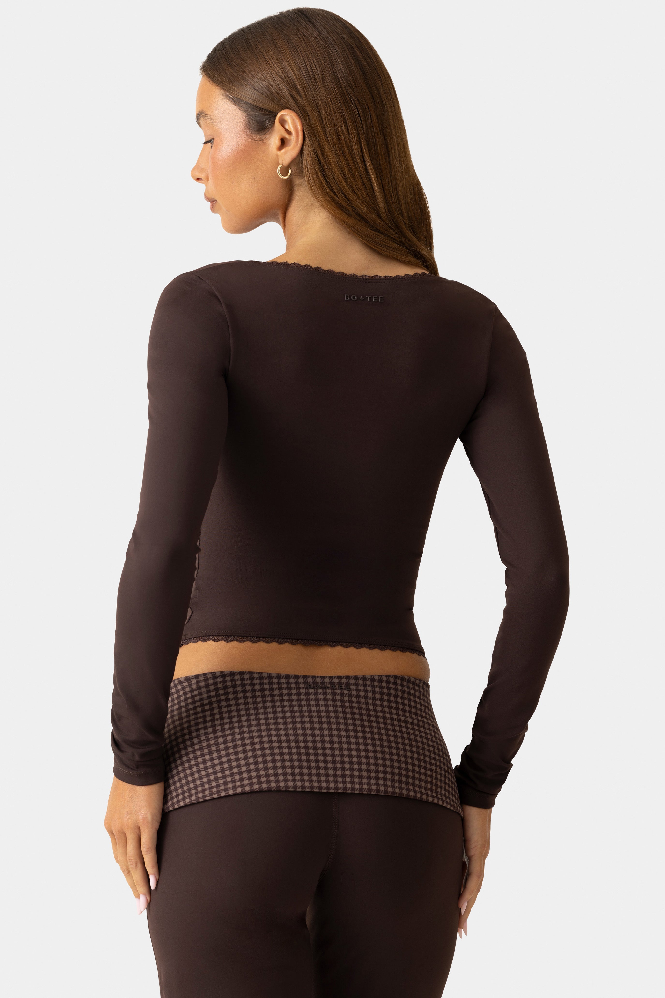 Soft Active Long-Sleeve Top in Espresso