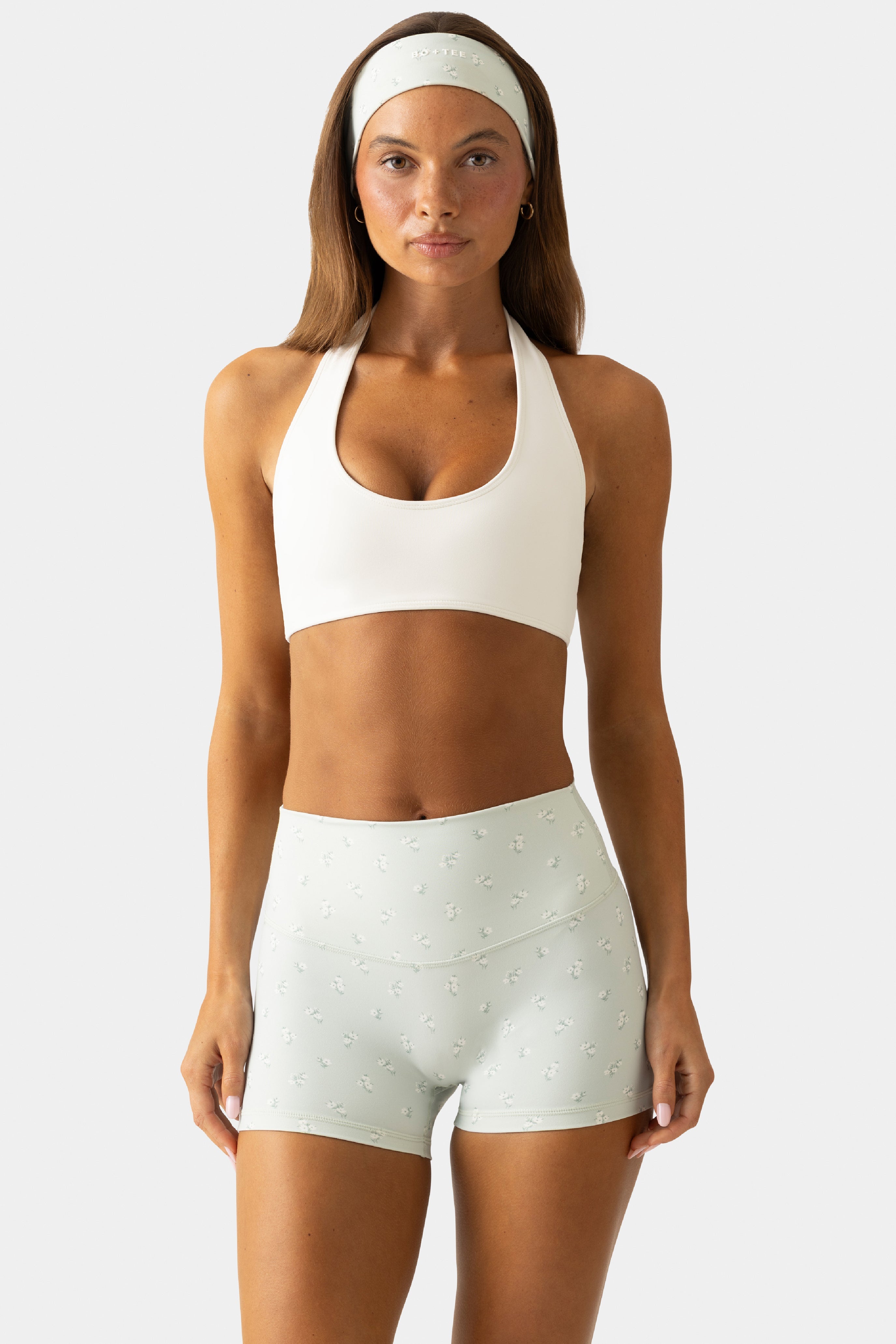 Soft Active Reversible Sports Bra in Matcha Meadow