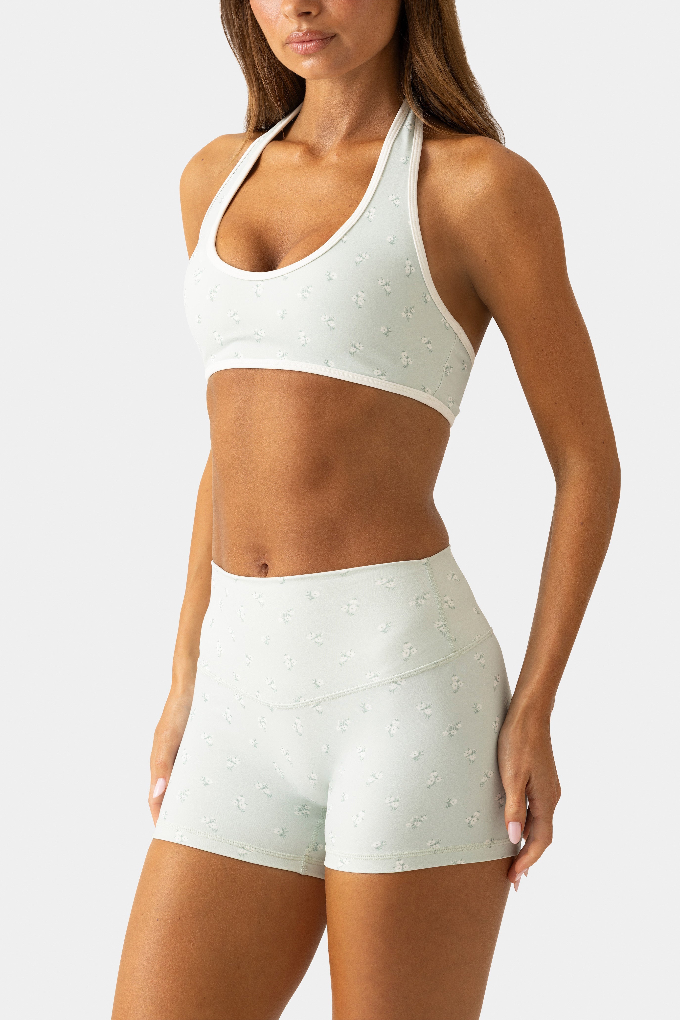 Soft Active Reversible Sports Bra in Matcha Meadow