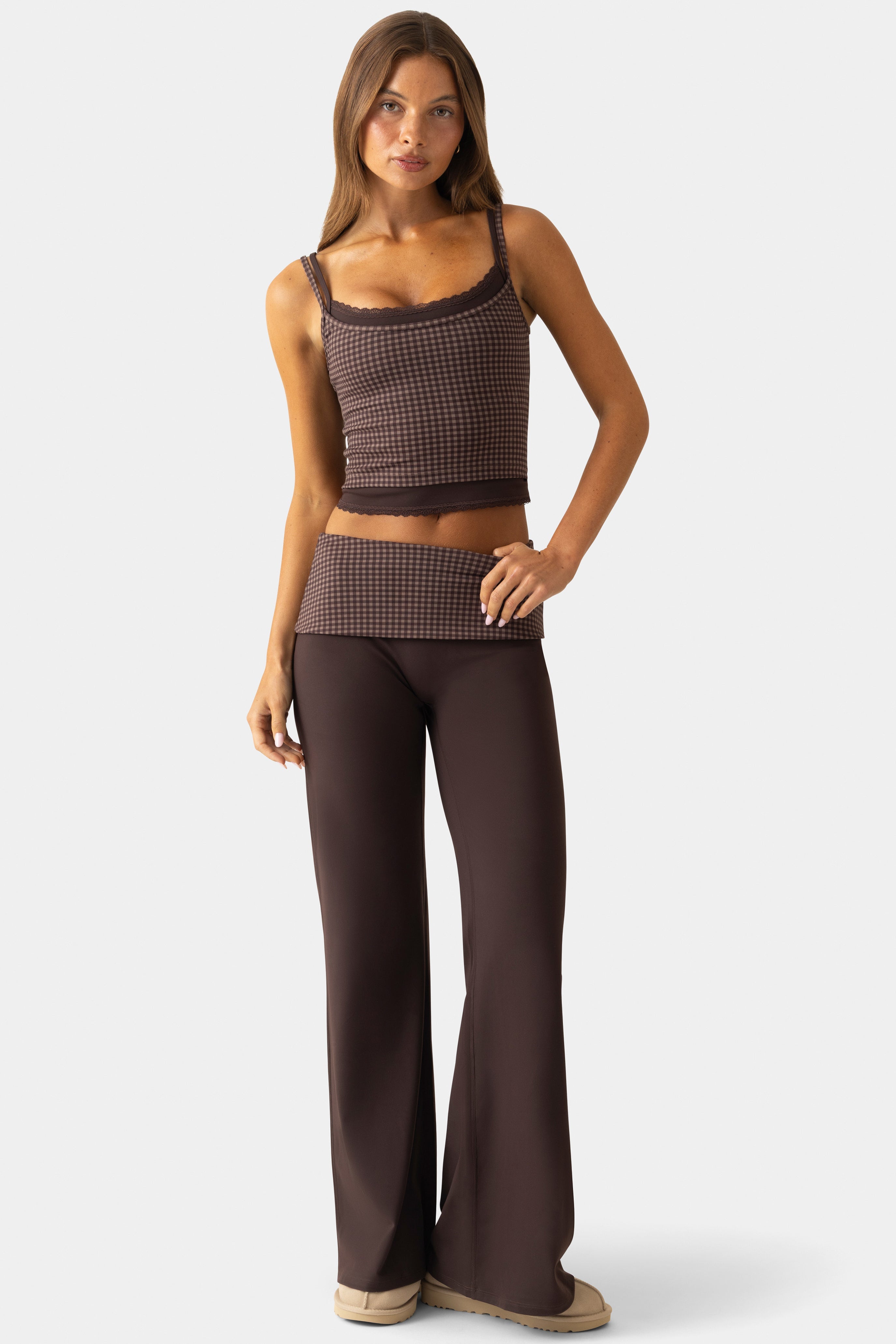 Soft Active Wide-Leg Trouser in Espresso
