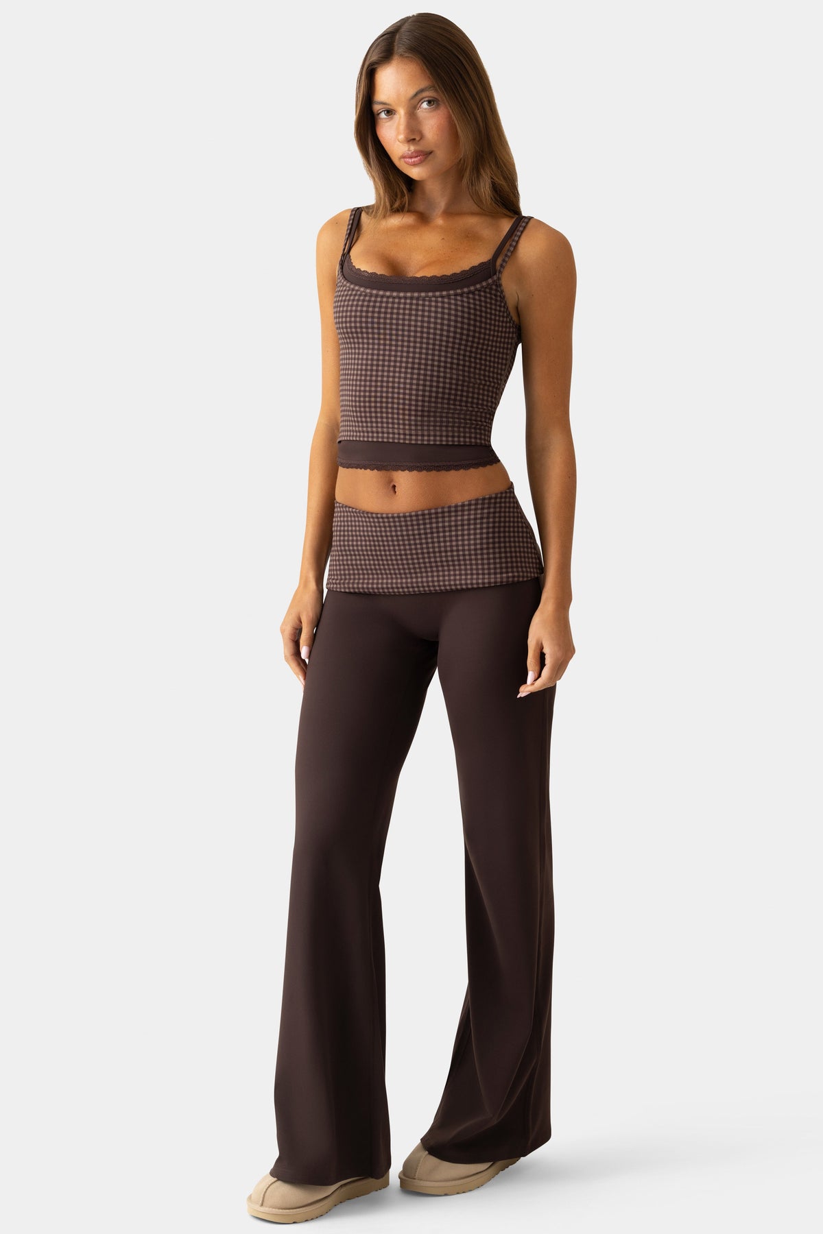 Soft Active Wide-Leg Trouser in Espresso