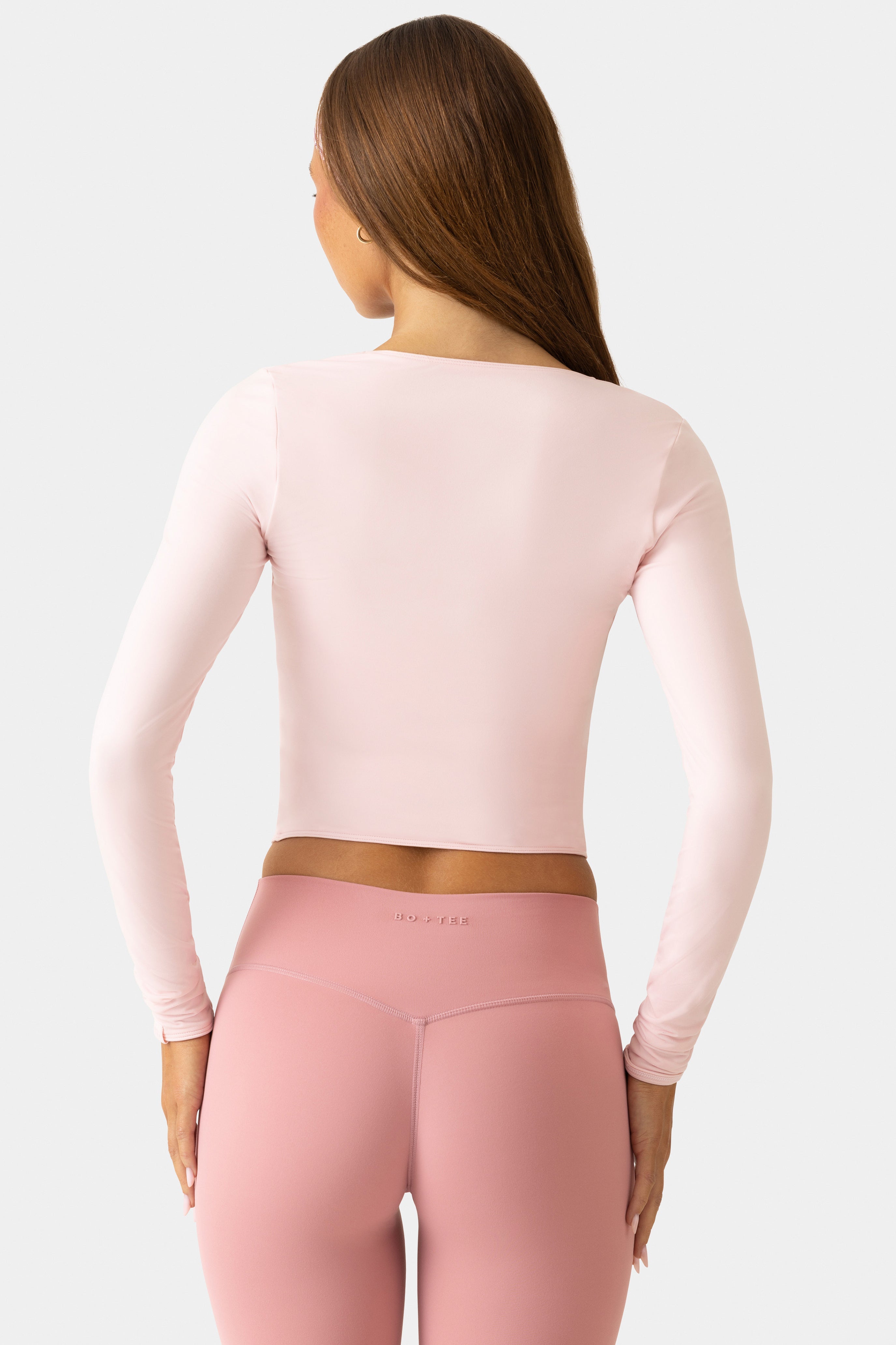 Soft Jersey Wrap Top in Soft Pink
