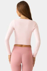 Soft Jersey Wrap Top in Soft Pink