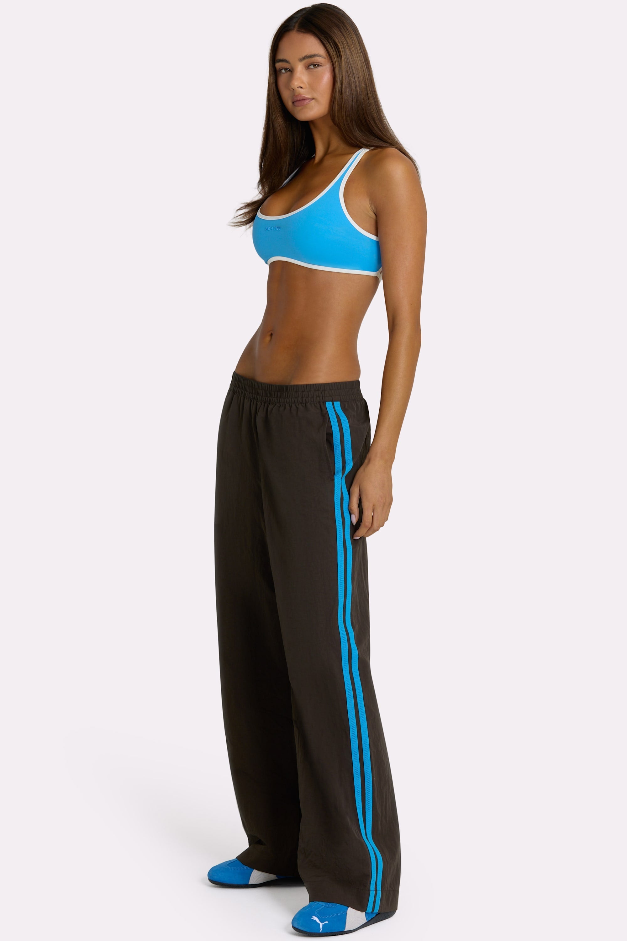 Woven Track Pants in Truffle