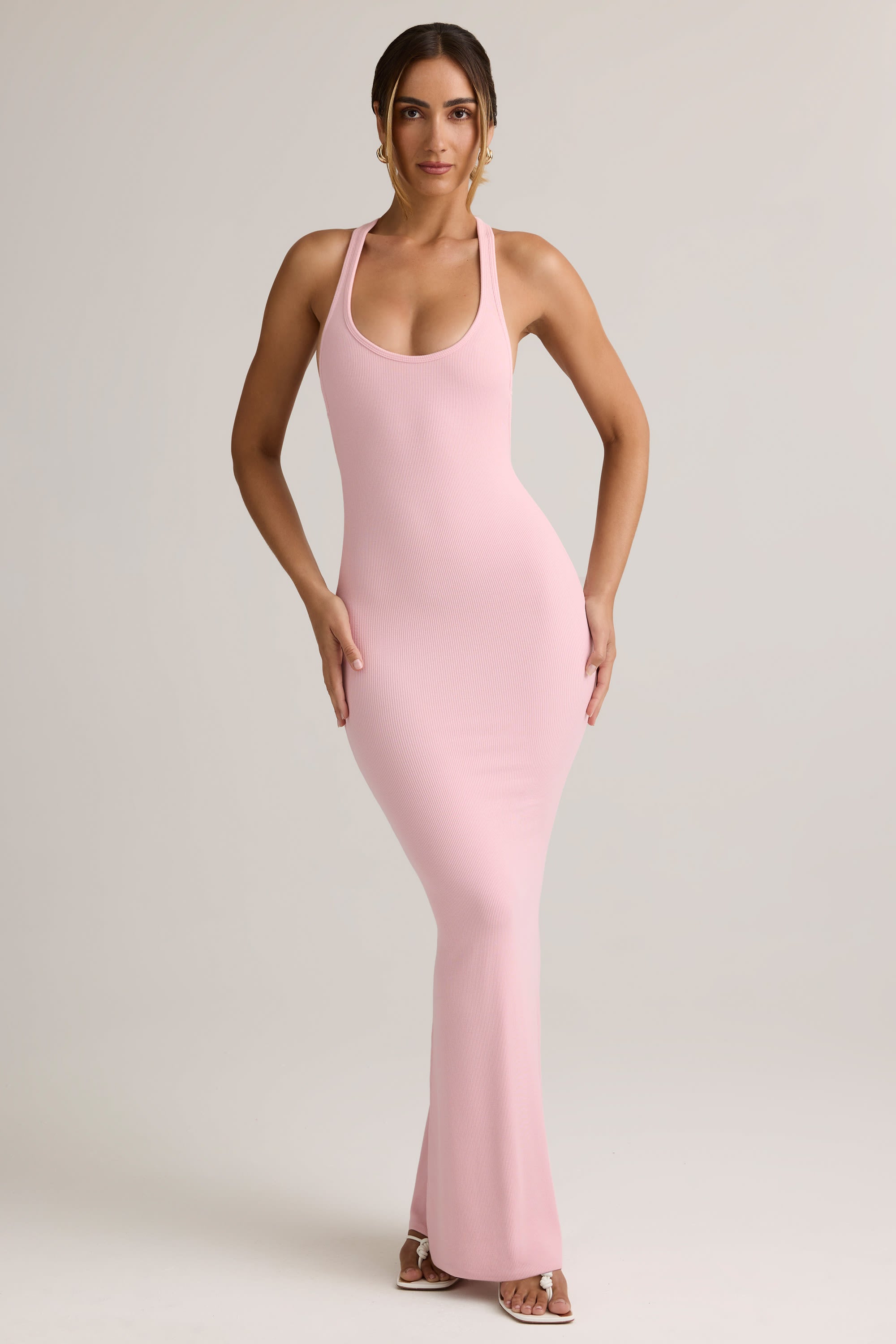 Modal Racerback Maxi Dress in Candyfloss Pink