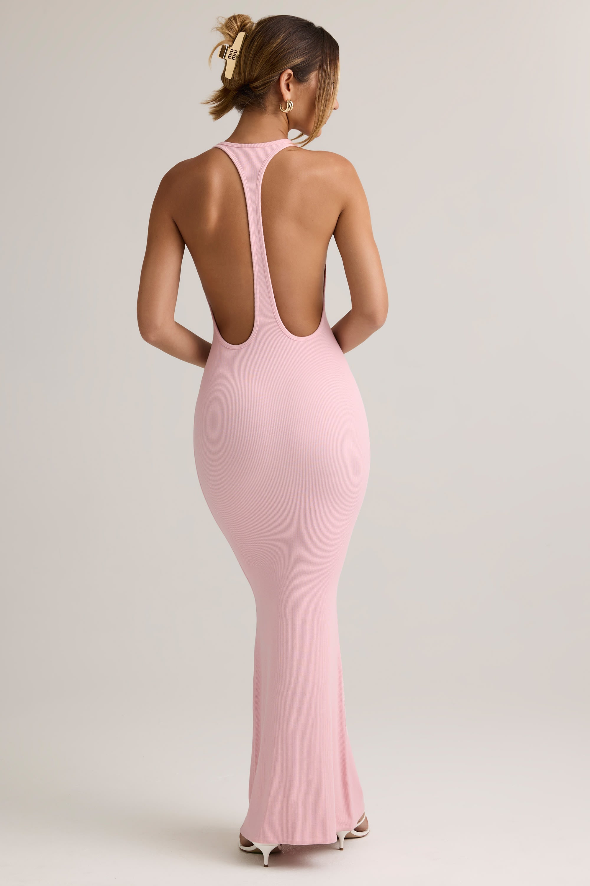 Modal Racerback Maxi Dress in Candyfloss Pink