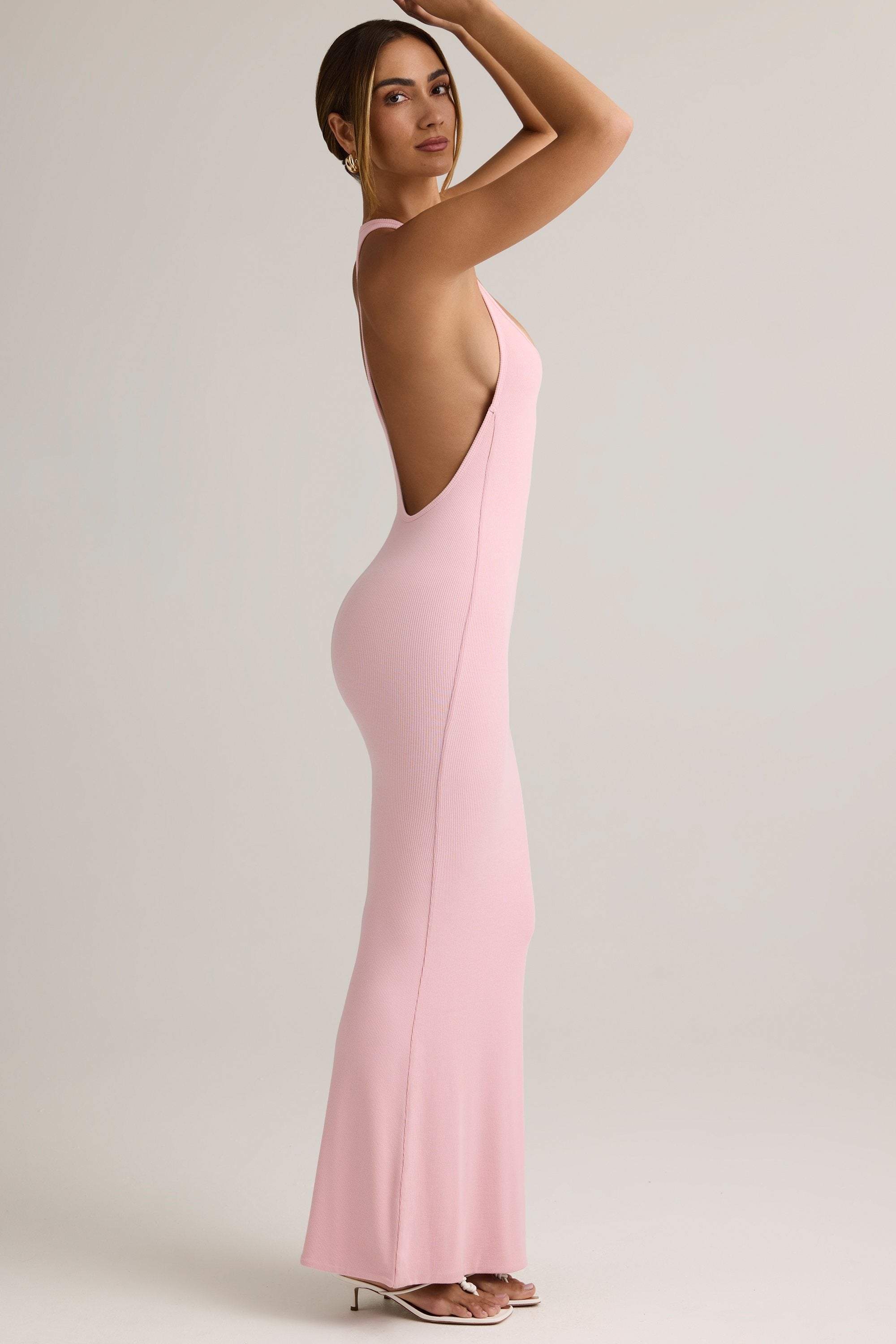 Modal Racerback Maxi Dress in Candyfloss Pink