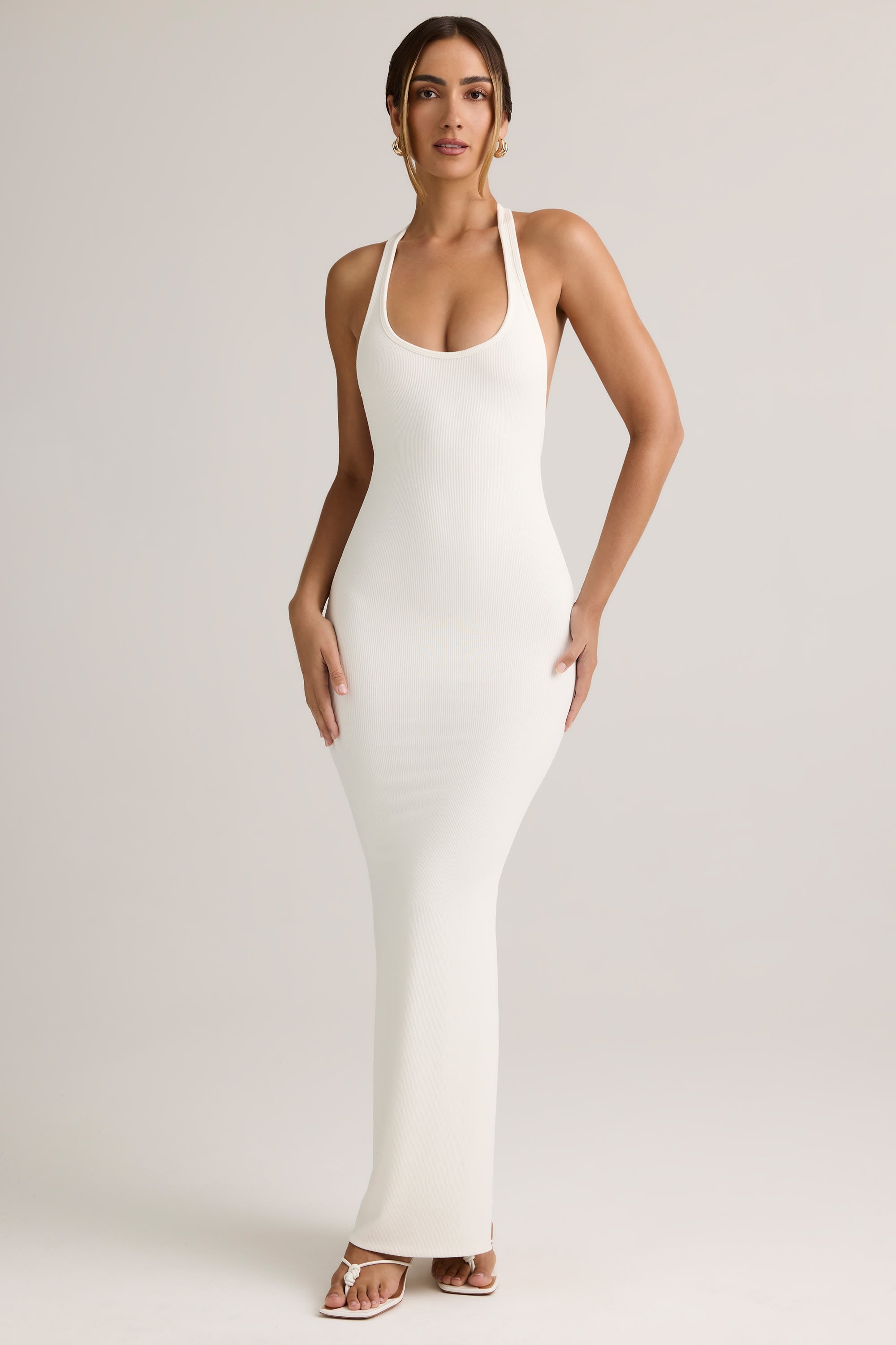 Modal Racerback Maxi Dress in Coconut