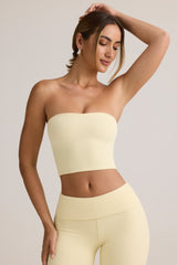 Modal Strapless Crop Top in Butter