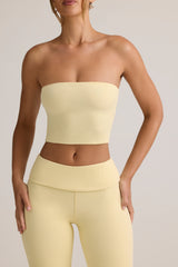 Modal Strapless Crop Top in Butter
