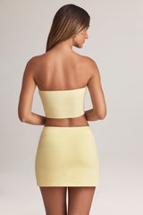 Modal Strapless Crop Top in Lemon
